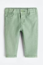 H & M - Cotton Twill Pants - Green