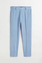 H & M - Slim Fit Crop Slacks - Blue