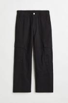 H & M - Cotton Cargo Pants - Black
