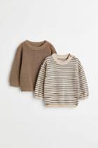 H & M - 2-pack Cotton Jumpers - Beige
