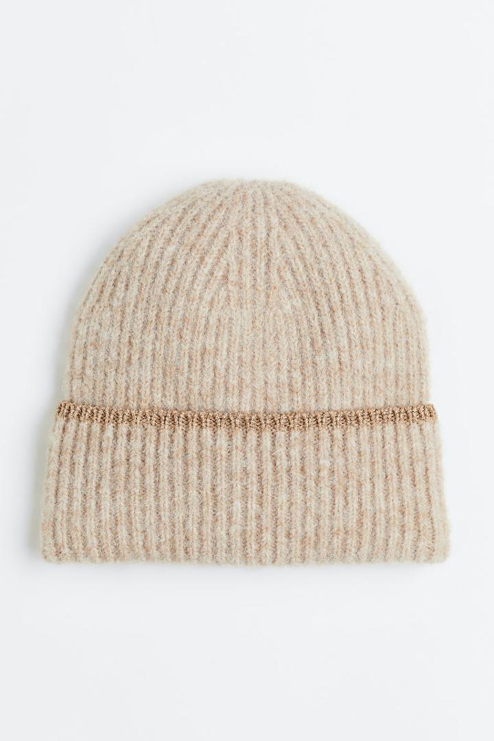 H & M - Rib-knit Hat - Brown