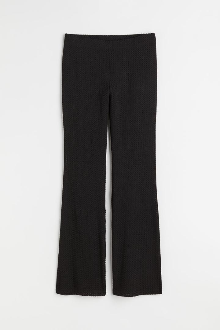 H & M - Crochet-look Pants - Black