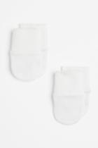H & M - 2-pack No-scratch Mittens - White
