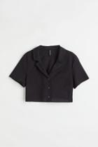 H & M - Crop Shirt - Black