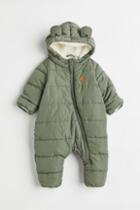 H & M - Padded Snowsuit - Green