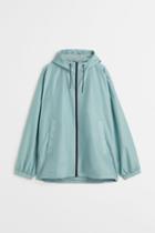 H & M - Oversized Fit Windproof Jacket - Turquoise