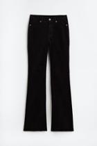 H & M - Flared Corduroy Pants - Black
