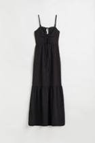 H & M - Long Cut-out Dress - Black