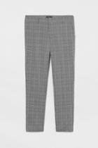 H & M - Skinny Fit Crop Slacks - Black