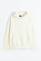 H & M - Relaxed Fit Printed Hoodie - Beige