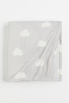 H & M - Patterned Fleece Throw - Gray