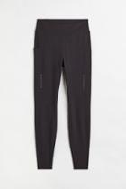 H & M - High Waist Running Leggings - Black