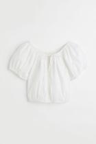 H & M - Linen-blend Blouse - White
