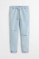 H & M - Relaxed Denim Joggers - Blue