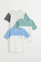 H & M - 3-pack Cotton T-shirts - Blue