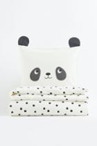 H & M - Twin Duvet Cover Set - White