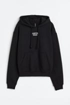 H & M - Hoodie With Motif - Black