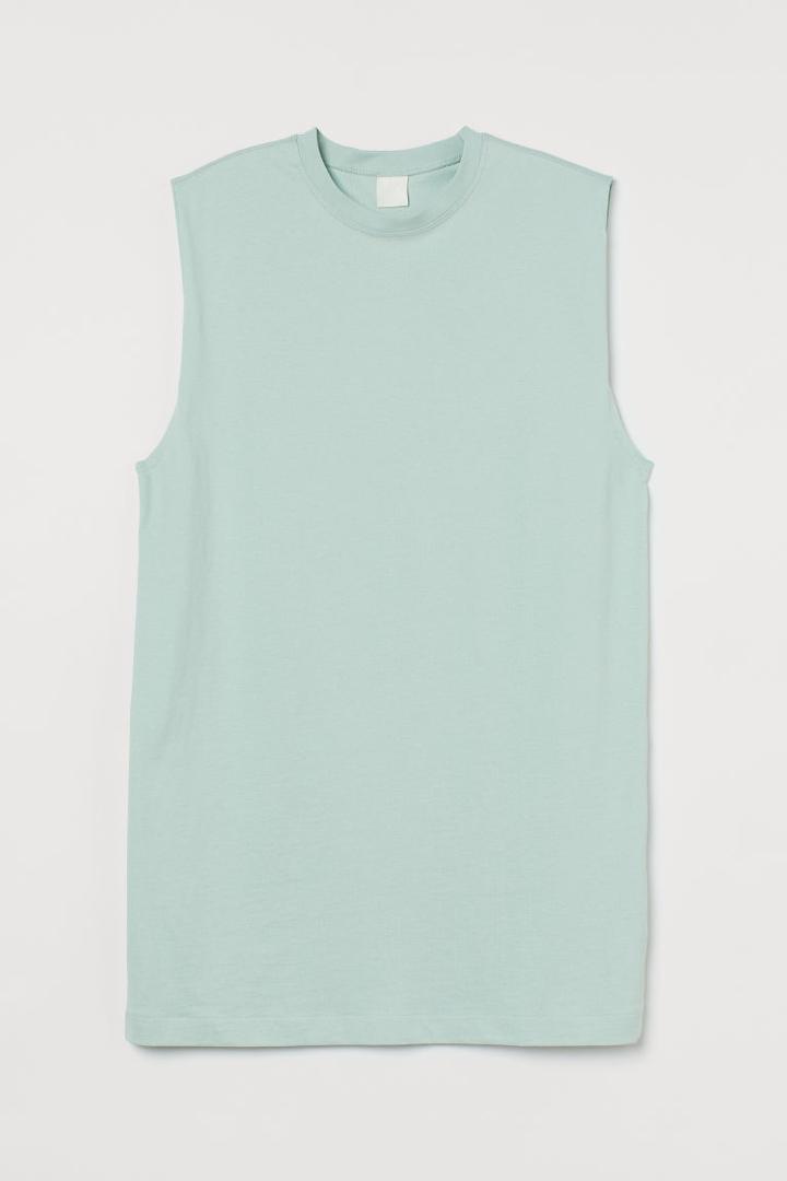 H & M - Sleeveless Jersey Dress - Turquoise