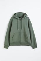 H & M - Oversized Fit Hooded Jacket - Green