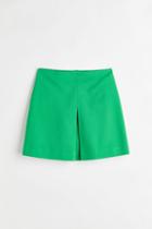 H & M - Pleat-detail Skirt - Green