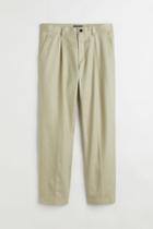 H & M - Relaxed Fit Linen-blend Pants - Green