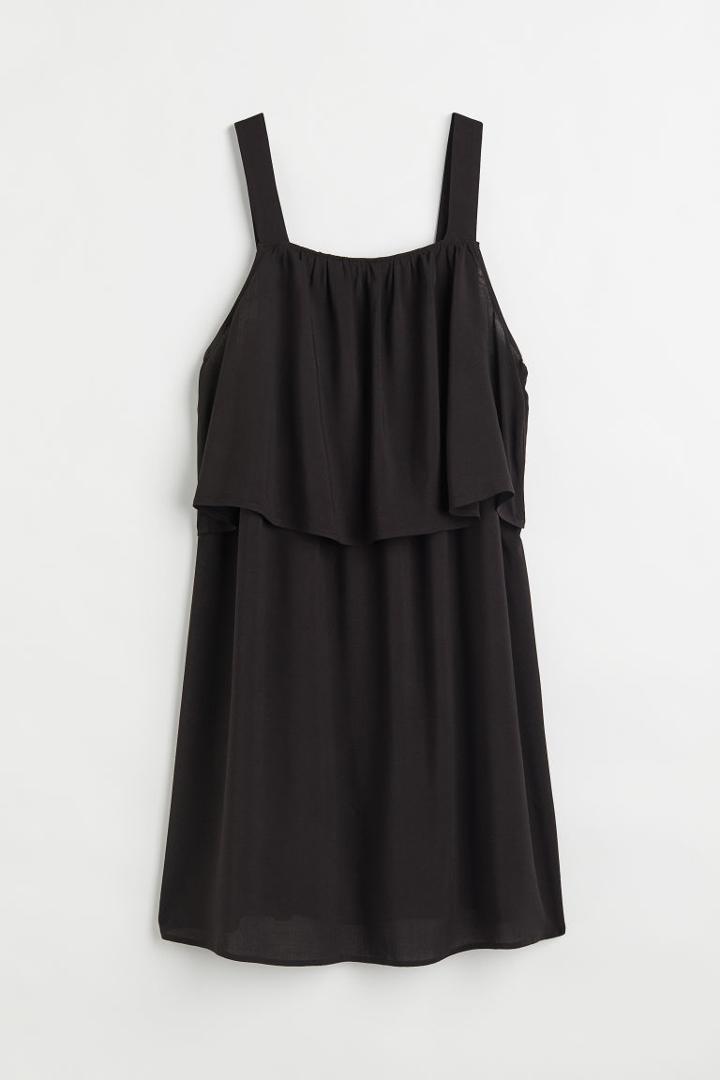 H & M - Mama Viscose Nursing Dress - Black