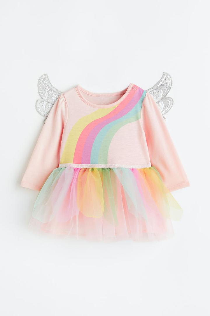 H & M - Winged Costume Dress - Pink
