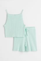 H & M - 2-piece Viscose-blend Set - Turquoise