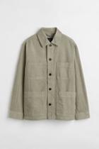 H & M - Corduroy Shirt Jacket - Green