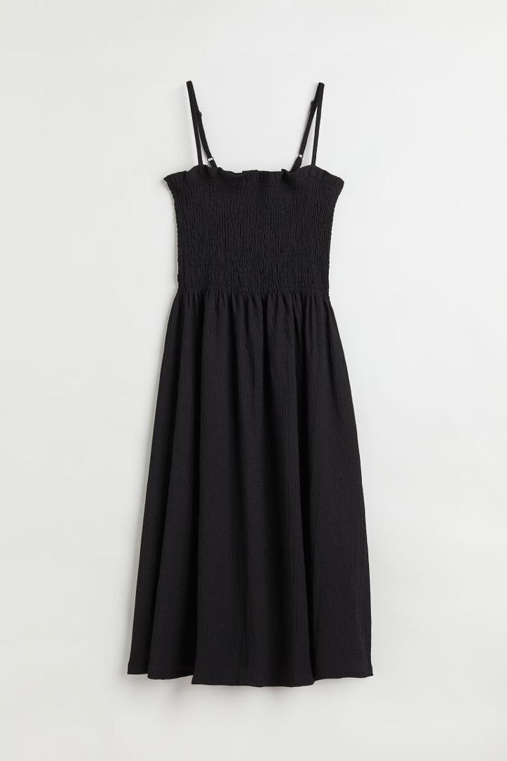 H & M - Smocked Dress - Black