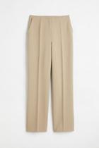 H & M - Straight-cut Pants - Beige