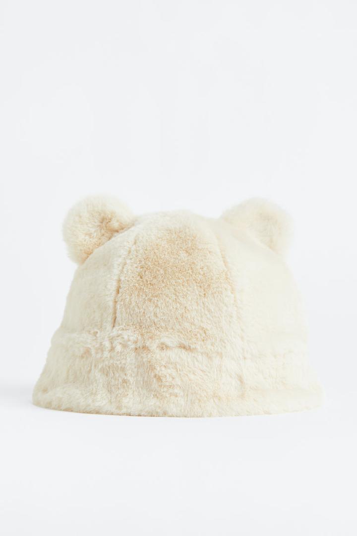 H & M - Fluffy Hat - Beige