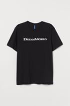H & M - T-shirt With Printed Design - Black