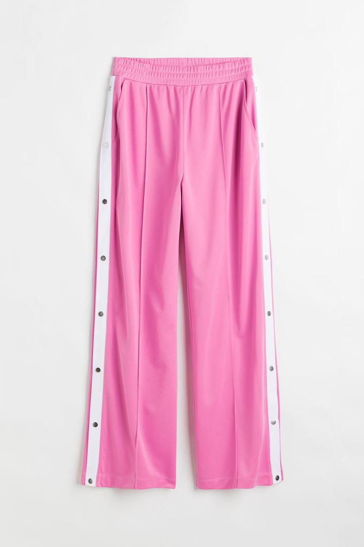 H & M - Wide Track Pants - Pink