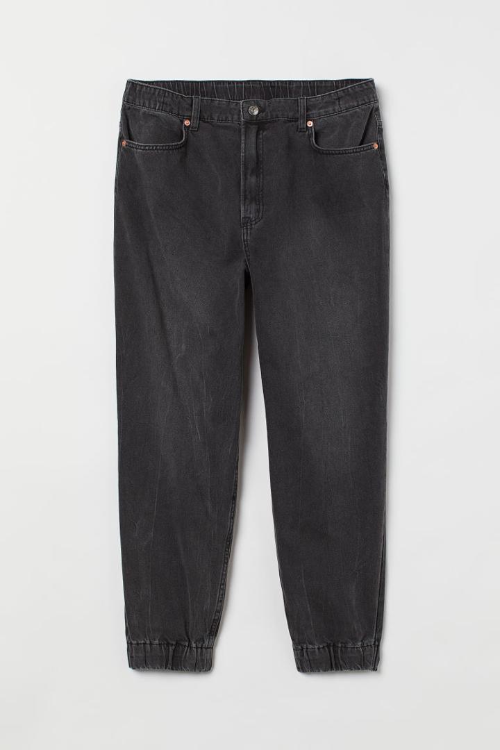 H & M - H & M+ Loose High Waist Jeans - Black