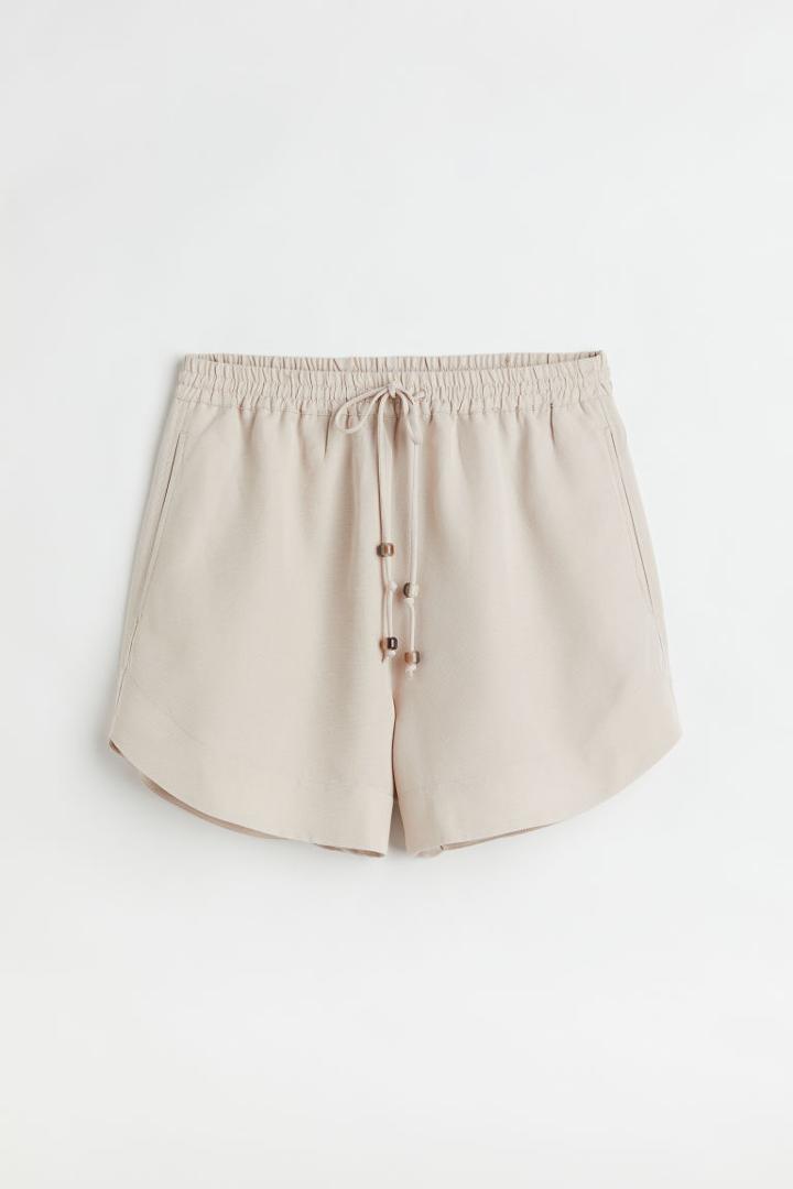 H & M - Cotton Pull-on Shorts - Beige