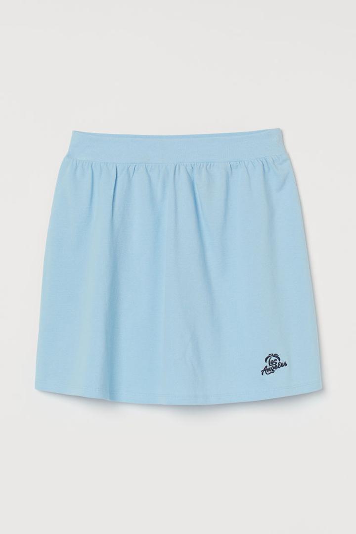 H & M - Piqu Skirt - Blue