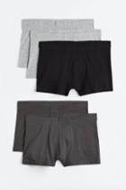 H & M - 5-pack Short Cotton Boxer Shorts - Gray