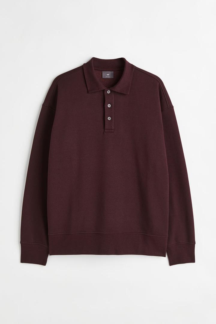 H & M - Relaxed Fit Polo Shirt - Red
