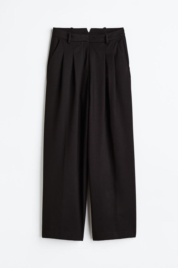 H & M - Wide-leg Dress Pants - Black