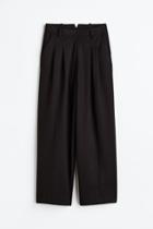 H & M - Wide-leg Dress Pants - Black