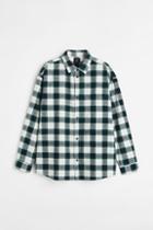 H & M - Oversized Fit Corduroy Shirt - Green
