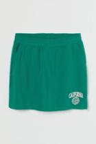H & M - Printed Sweatshirt Skirt - Green