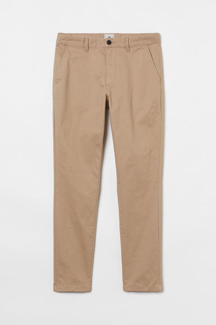 H & M - Skinny Fit Cotton Chinos - Beige