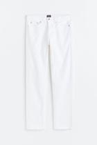 H & M - Regular Fit Twill Pants - White
