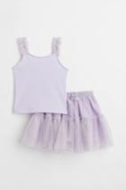 H & M - 2-piece Tulle Set - Purple