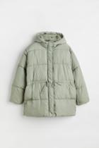 H & M - Drawstring-waist Puffer Jacket - Green