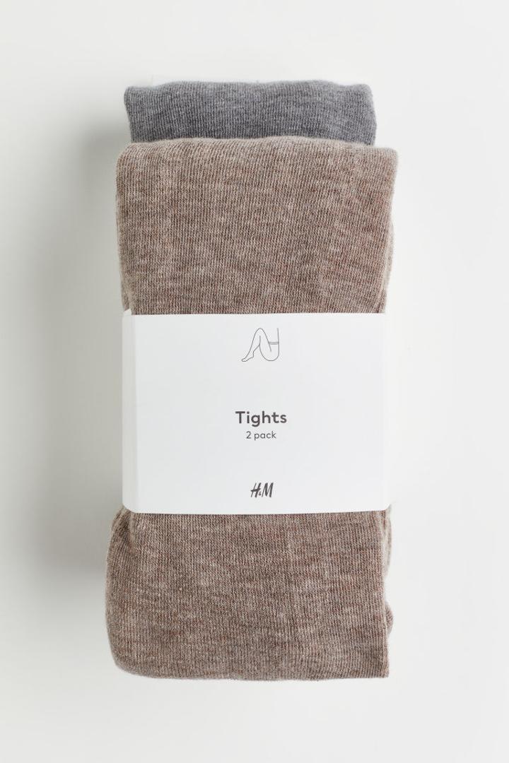 H & M - H & M+ 2-pack Tights - Brown