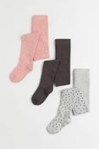 H & M - 3-pack Tights - Gray