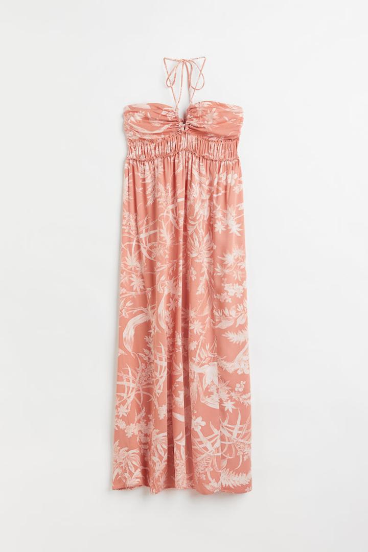 H & M - Tie-detail Dress - Orange